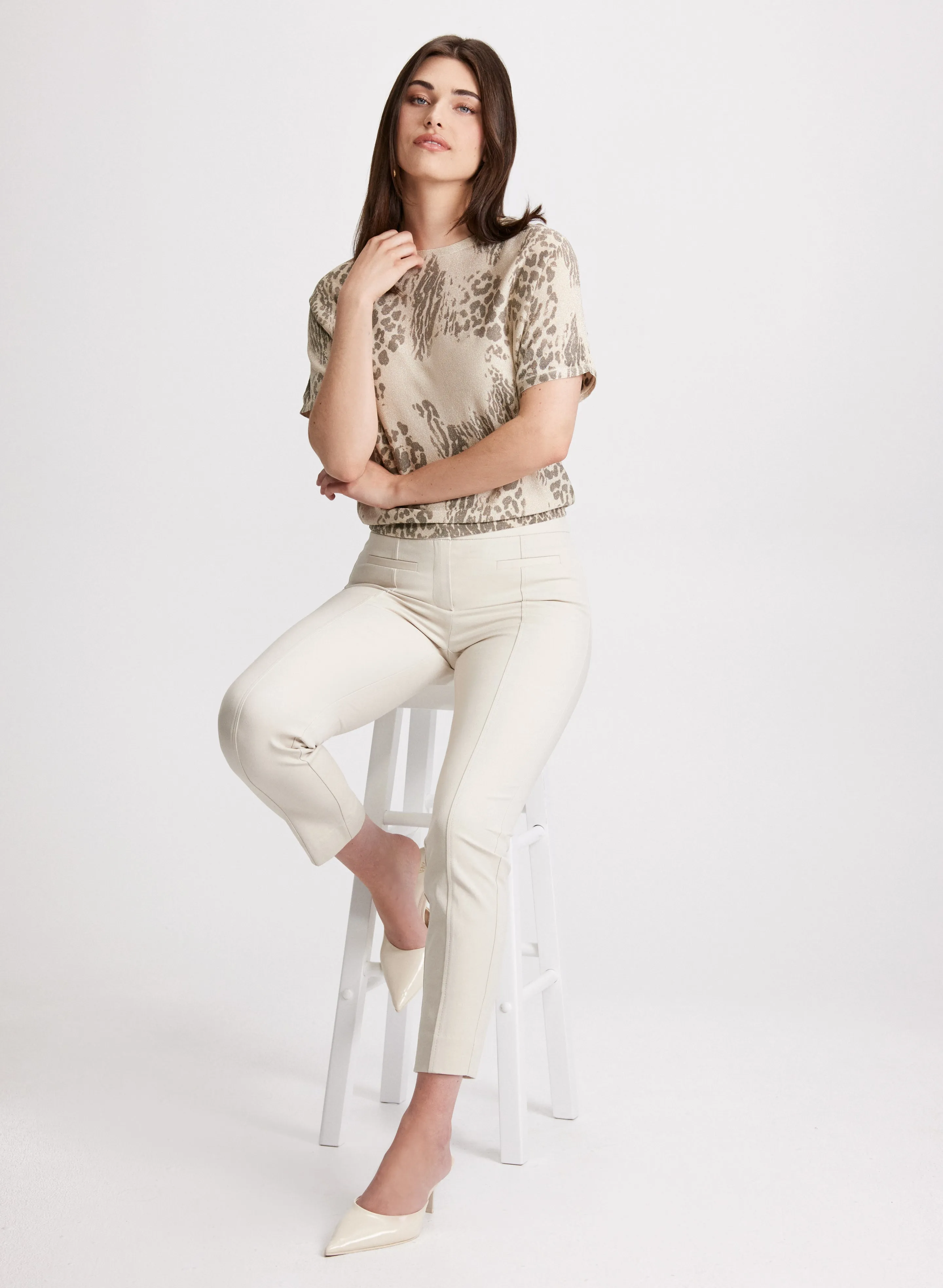 Leopard Print Sweater & Slim Leg Pants sold by Laura