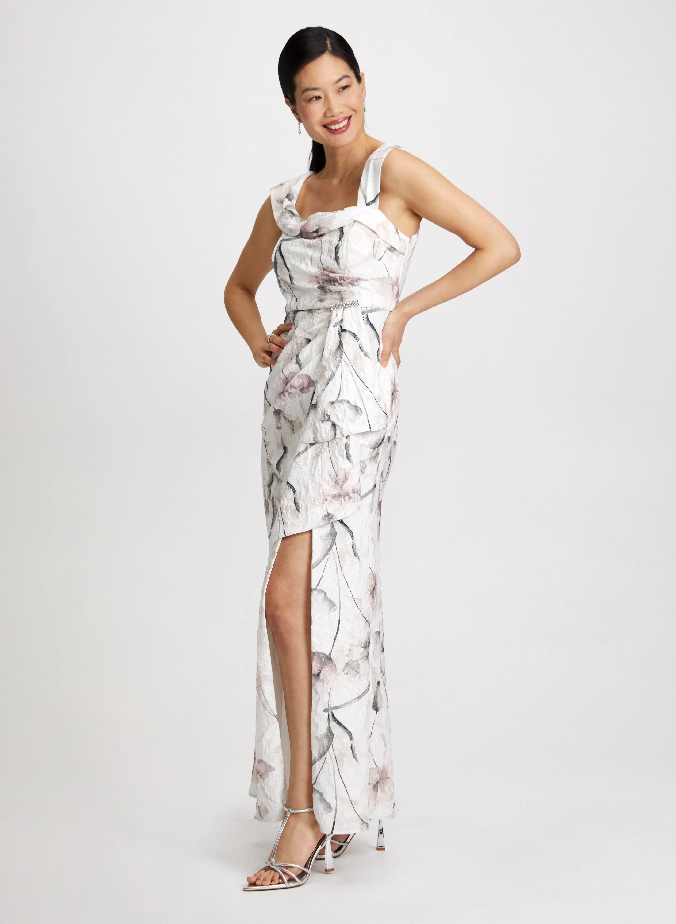 Floral Asymmetric Ruffle Dress sold by Laura product image thumbnail 3