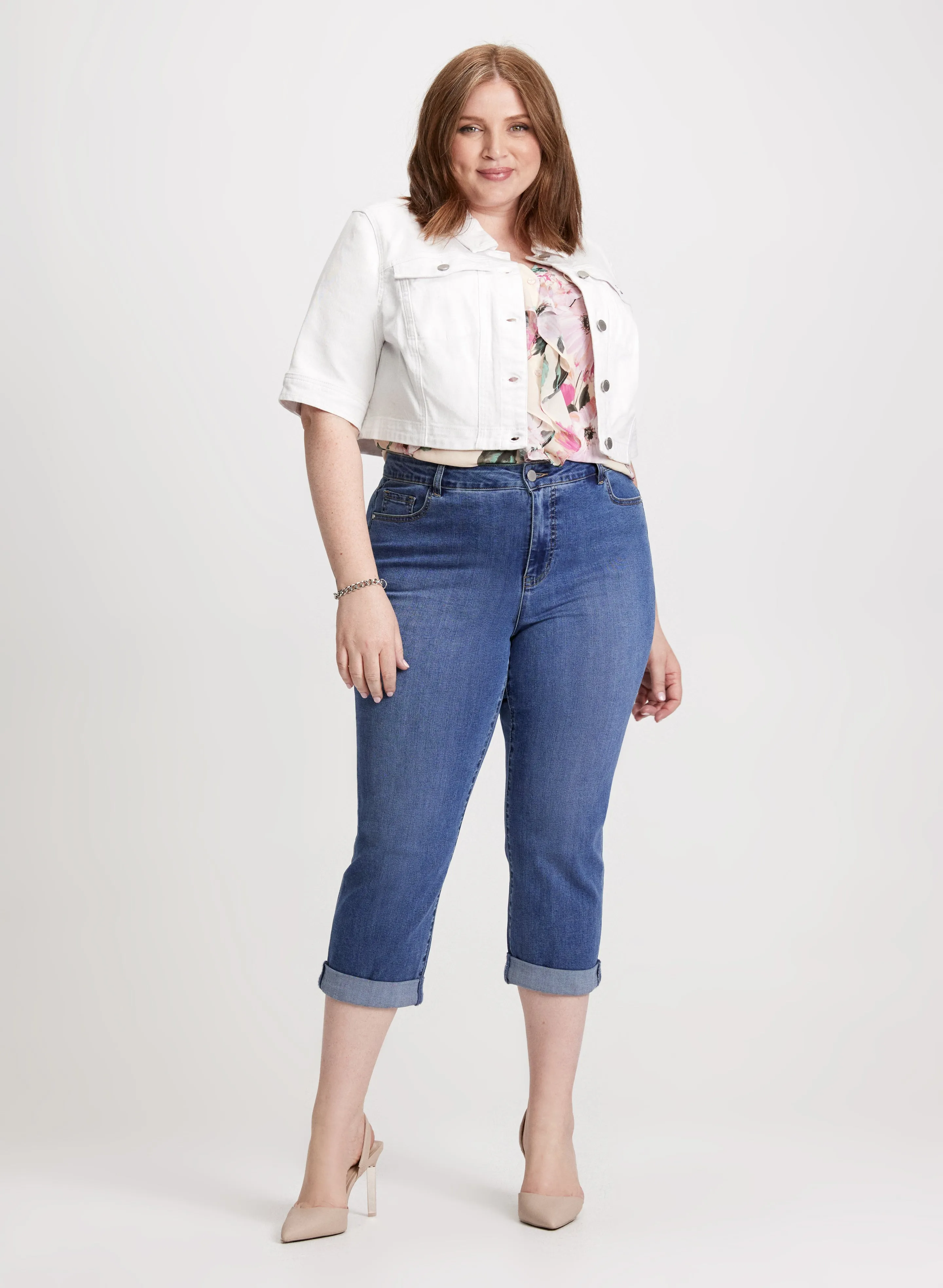 Cropped Denim Jacket & Denim Capris sold by Laura