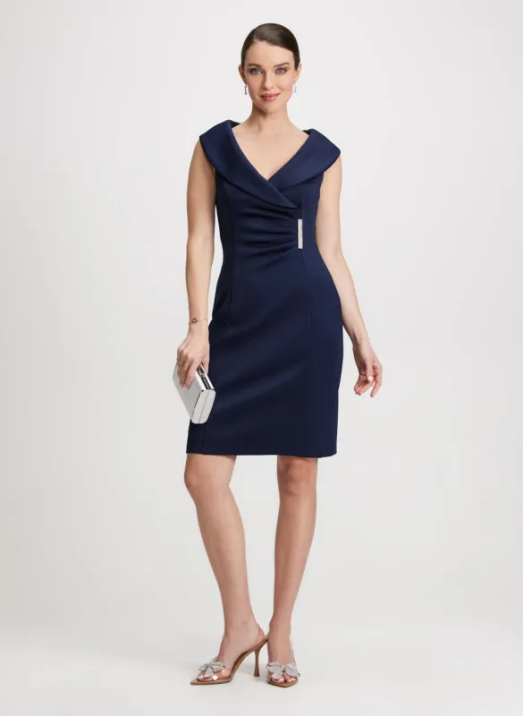 Portrait Collar Short Dress sold by Laura