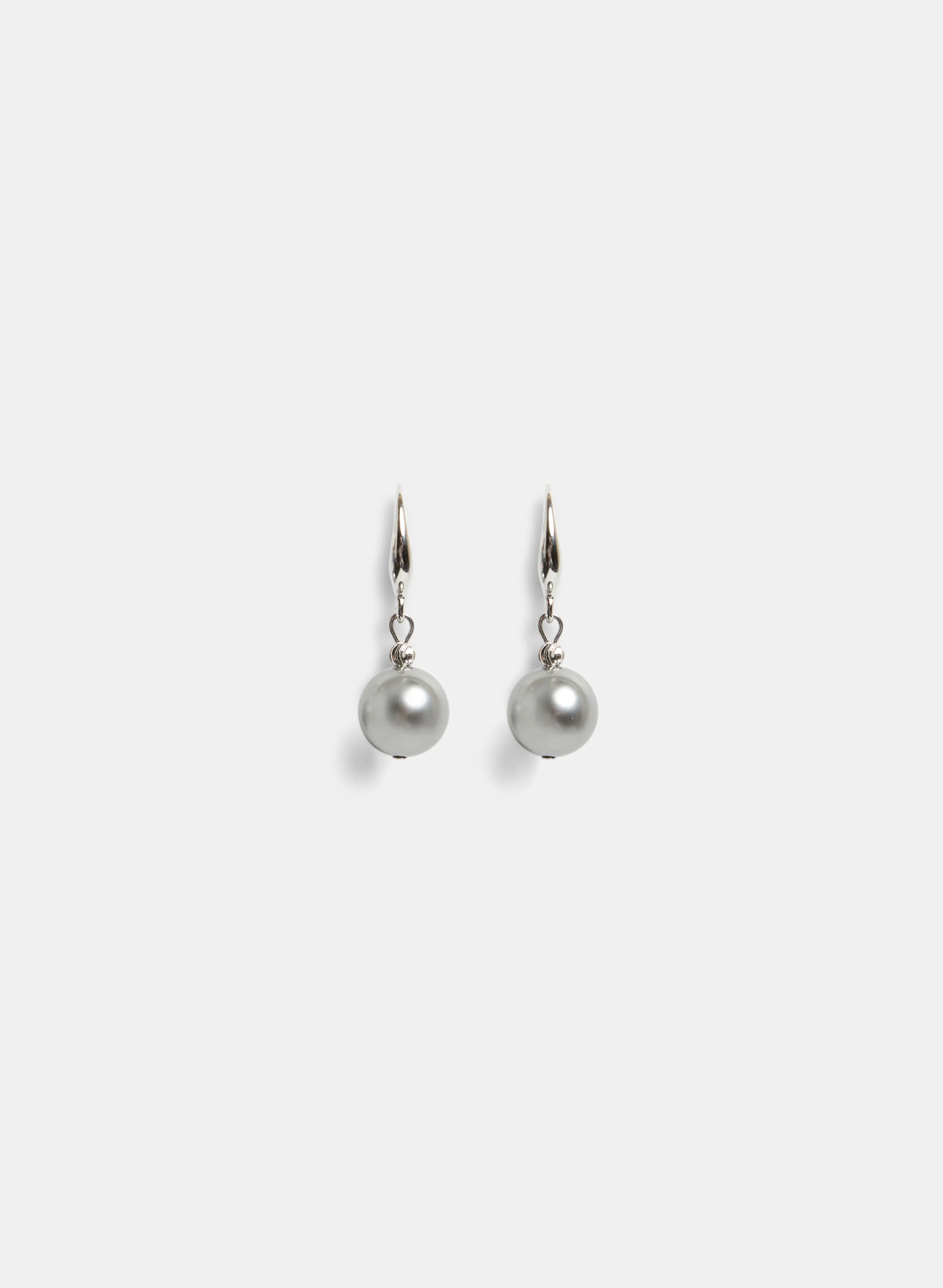 Metallic Pearl Detail Drop Earrings sold by Laura