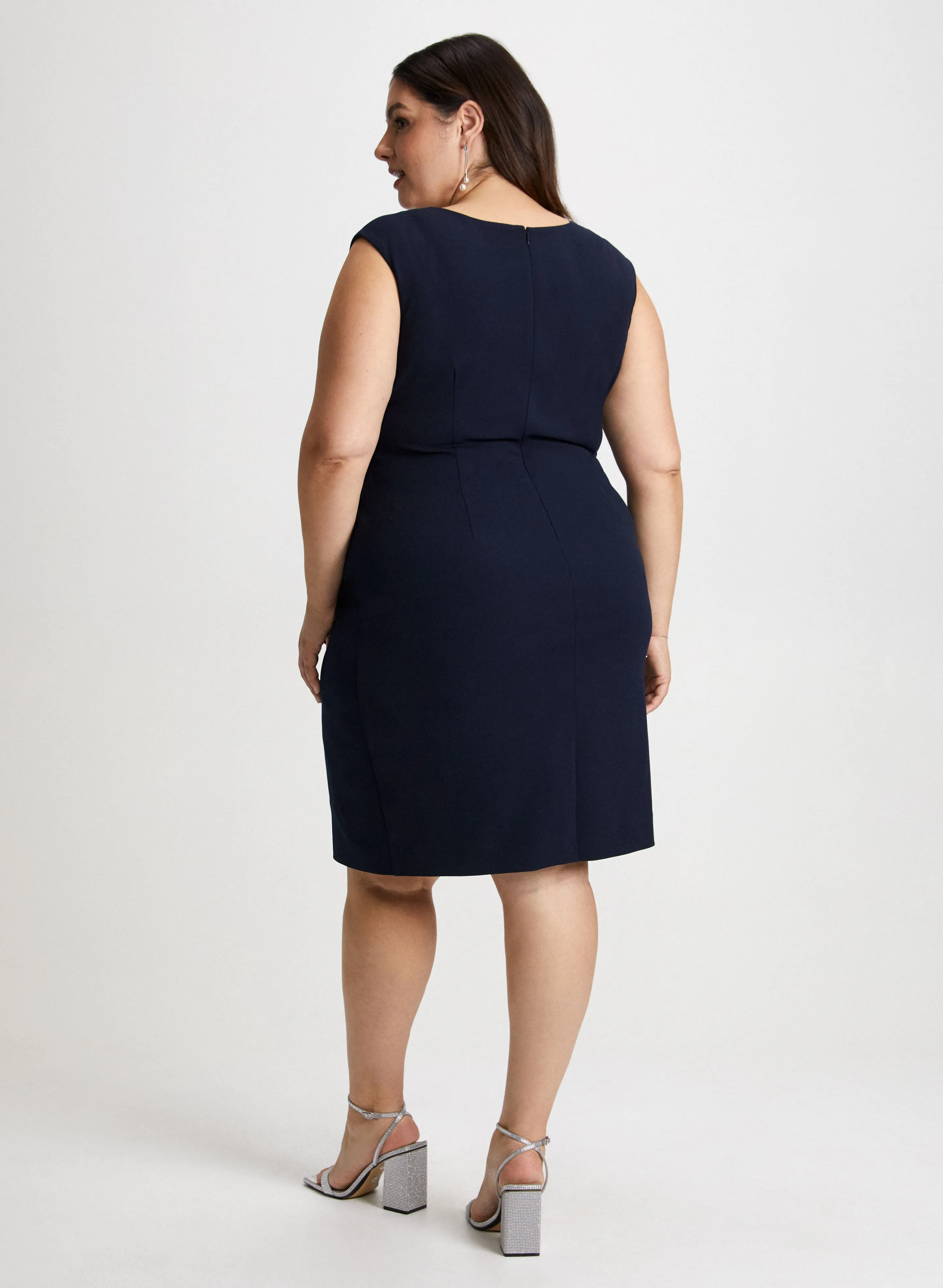 Rhinestone Buckle Detail Sheath Dress sold by Laura product image thumbnail 2