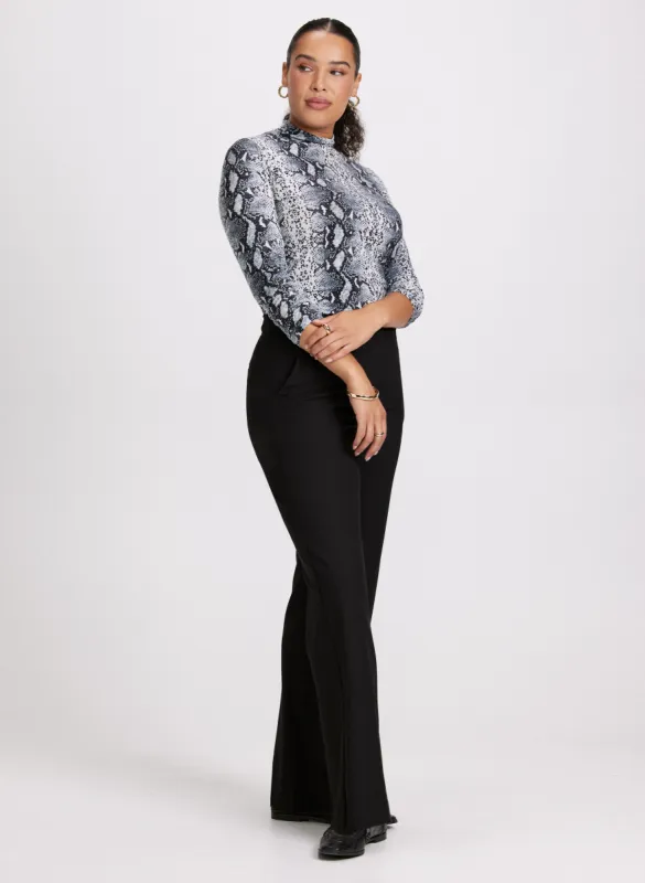 Snake Print Turtleneck Top & Straight Fit Pants sold by Laura