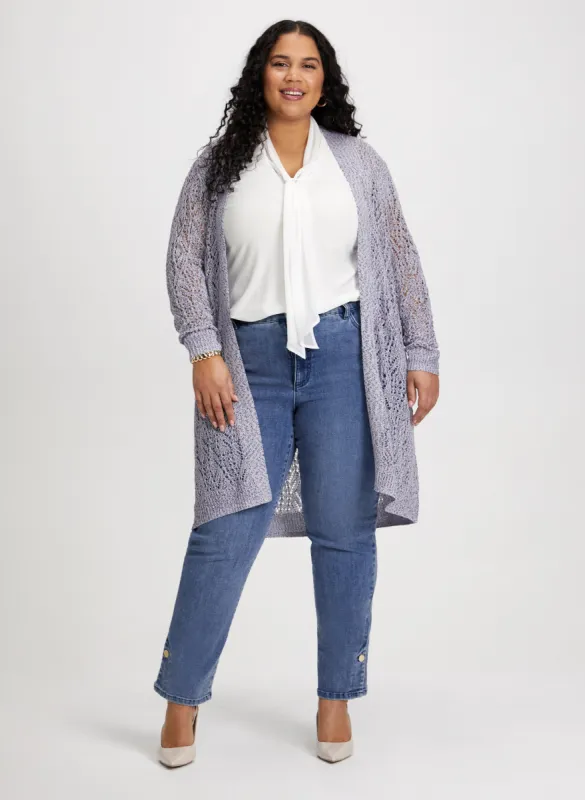Textured Open-Knit Cardigan sold by Laura