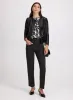 Sofia Vegan Leather Trim Straight-Leg Pants - Regular sold by Laura
