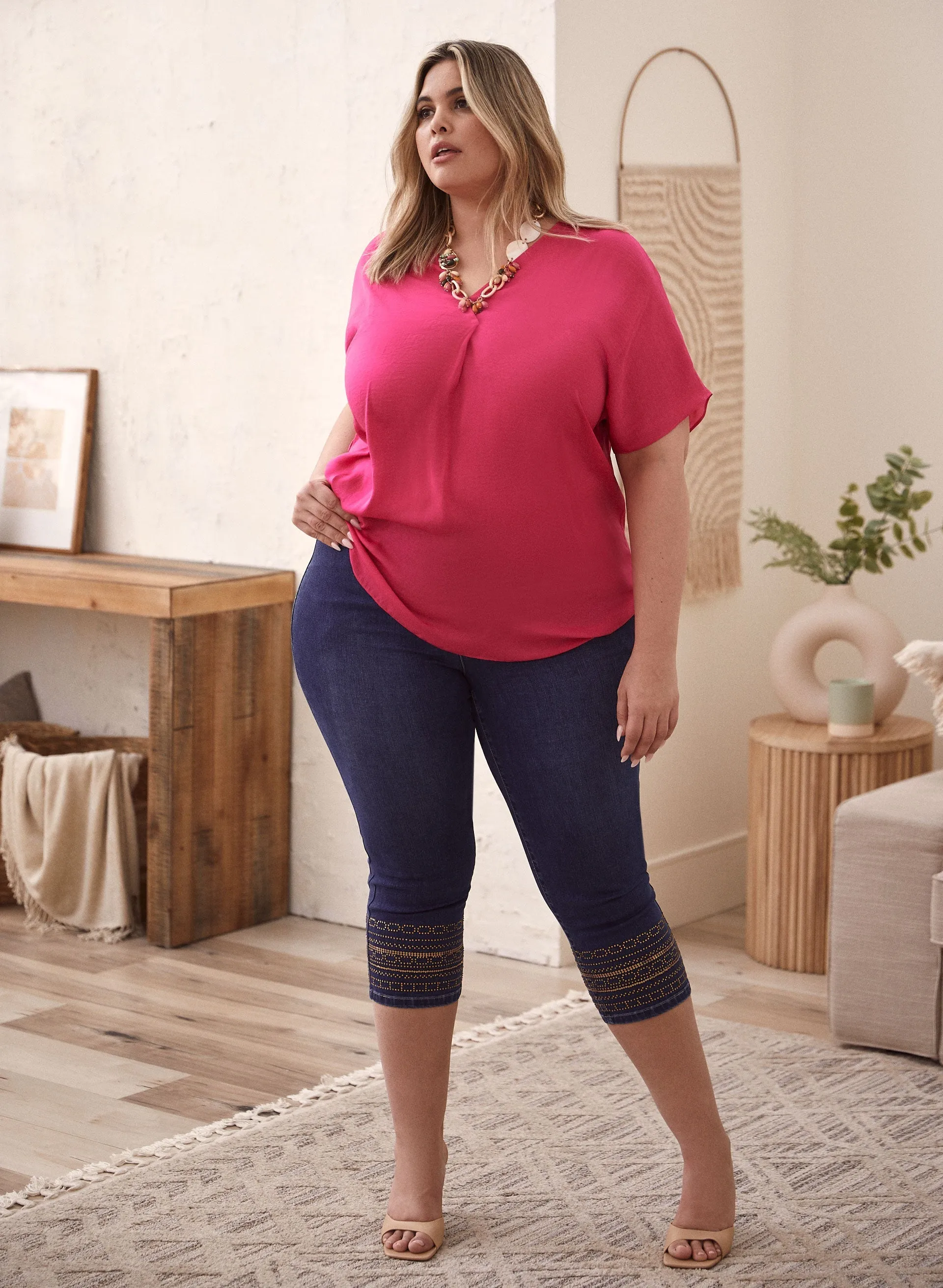 Pleat Detail V-Neck Blouse sold by Laura product image thumbnail 2