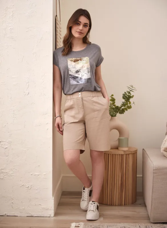 Foil & Sequin Tee sold by Laura