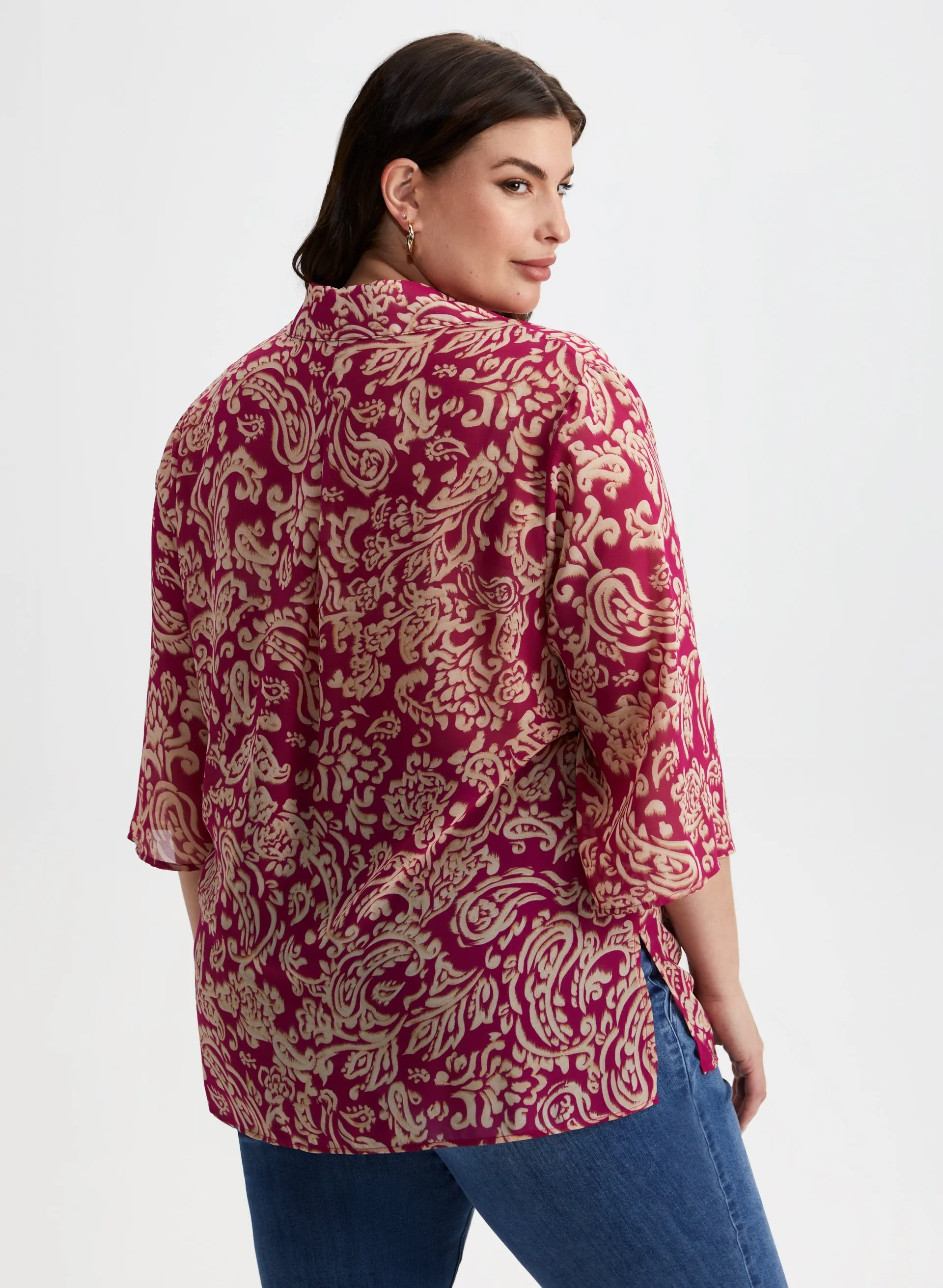 Paisley Print 3/4 Sleeve Blouse sold by Laura product image thumbnail 2