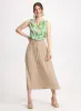 Satin Drawstring Waist Skirt sold by Laura