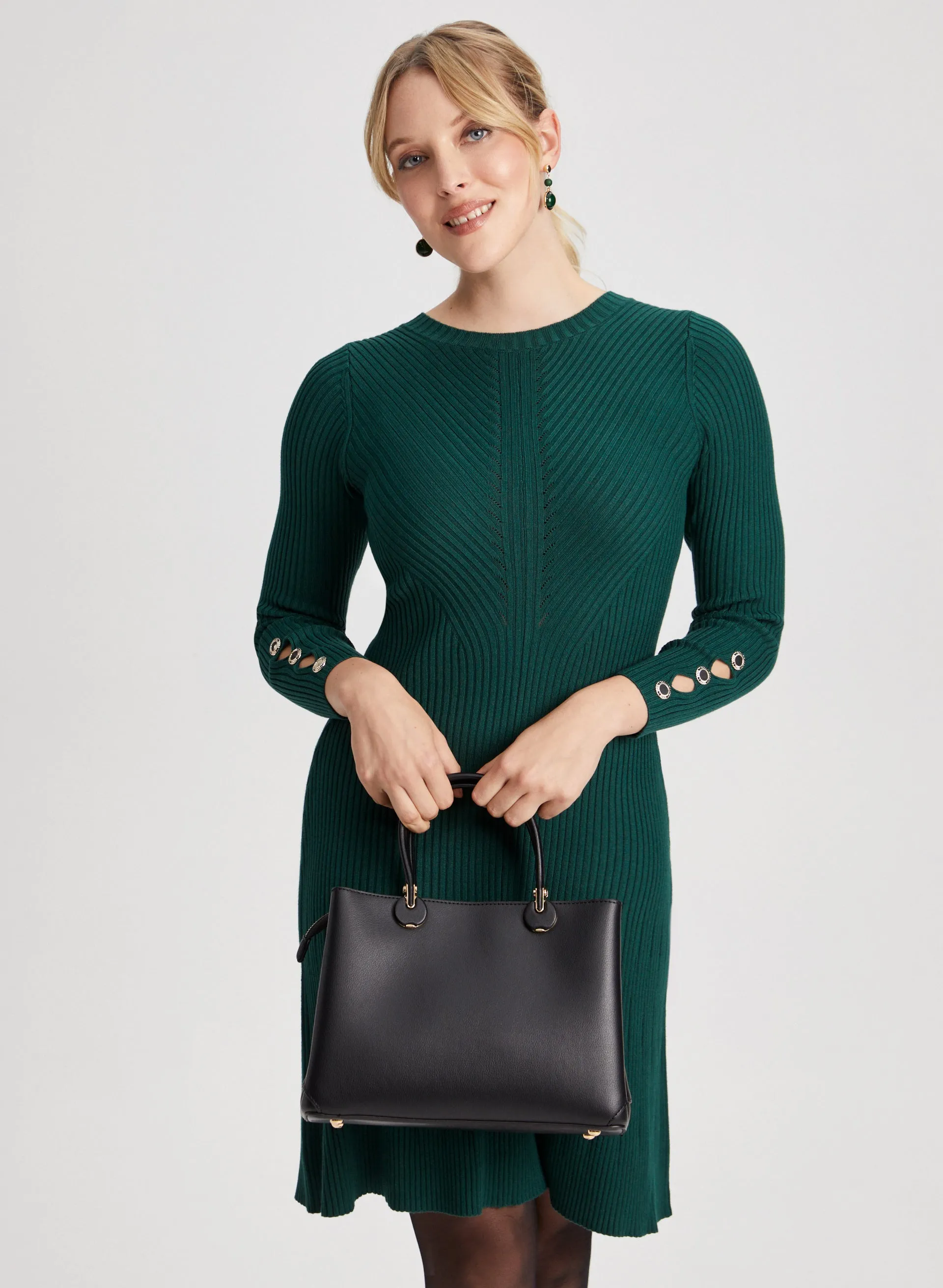 Rib Knit Sweater Dress sold by Laura product image thumbnail 4