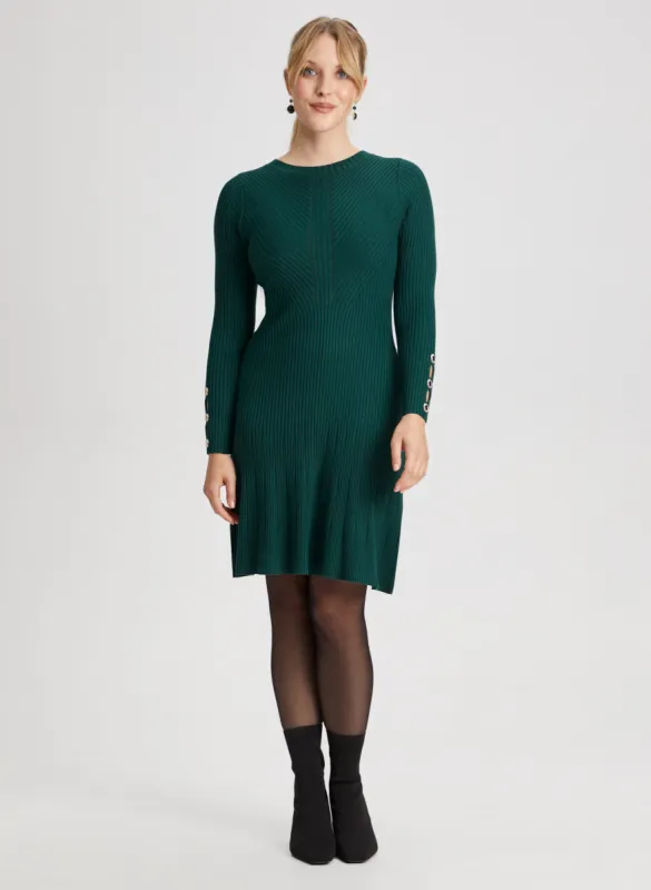 Rib Knit Sweater Dress sold by Laura