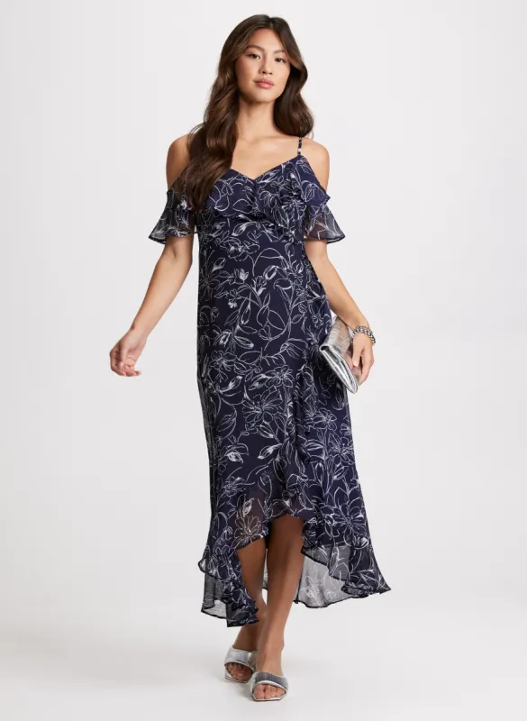 Floral Chiffon Midi Dress sold by Laura