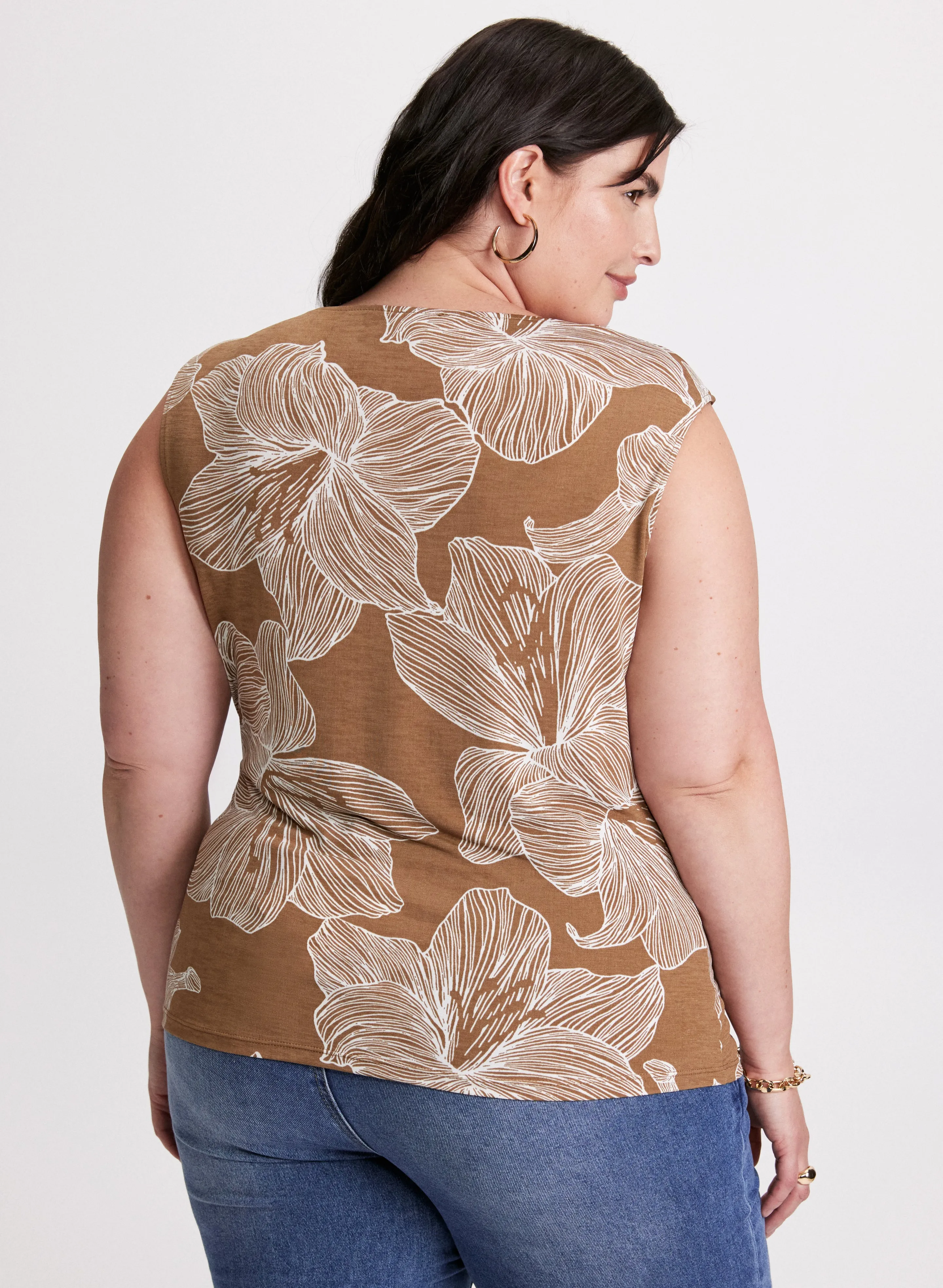 Cowl-Neck Floral Print Top sold by Laura product image thumbnail 4