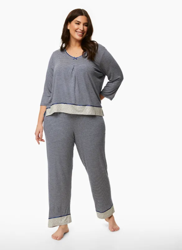 Stripe Print Pyjama Set sold by Laura