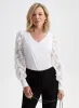Embellished Mesh Sleeve Top sold by Laura