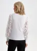 Embellished Mesh Sleeve Top sold by Laura