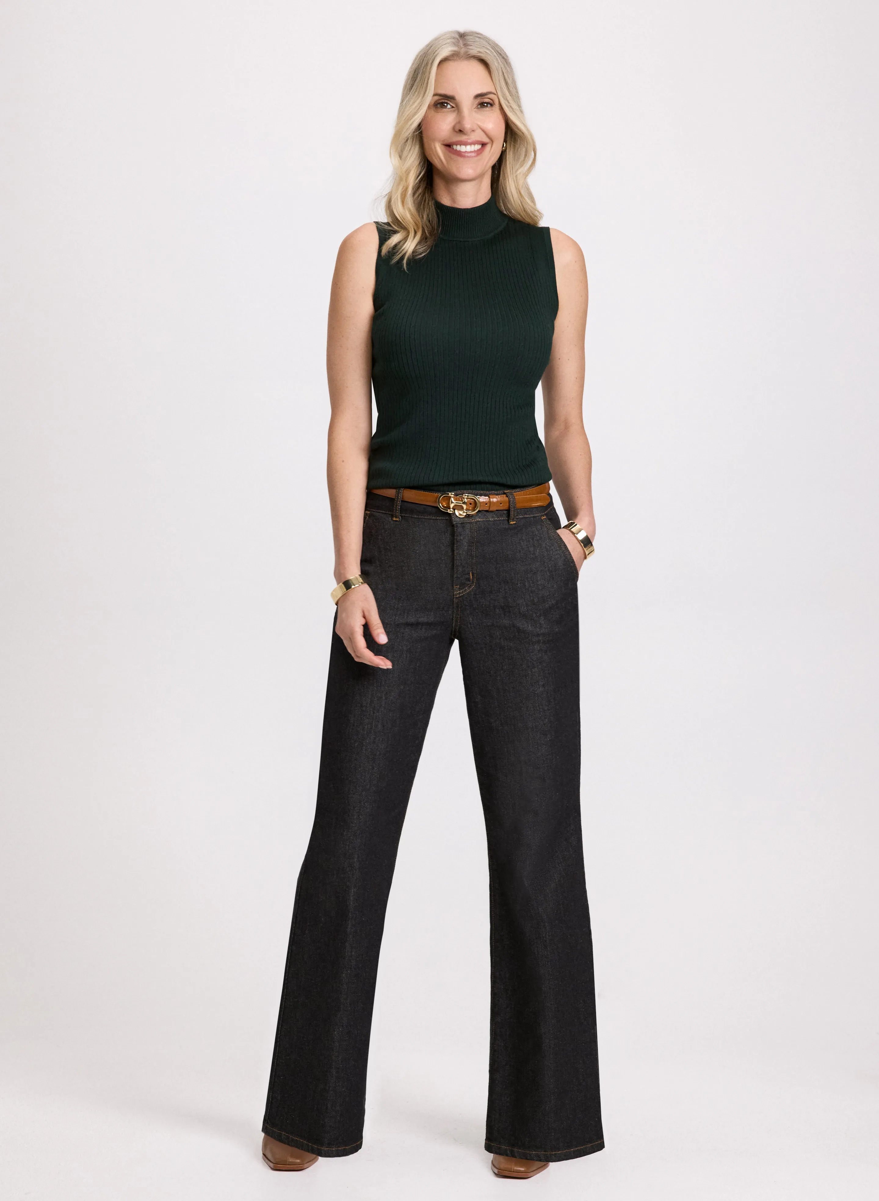 Essential Tank Top & Flare Leg Jeans sold by Laura