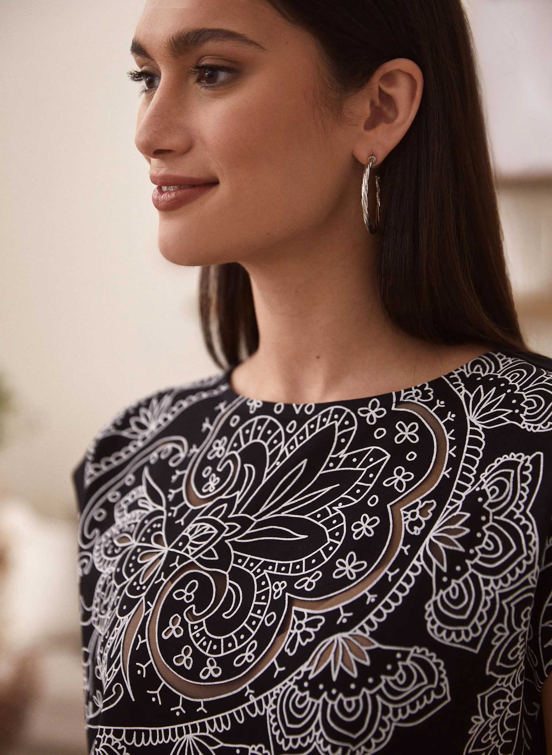 Paisley Detail Tee sold by Laura product image thumbnail 2