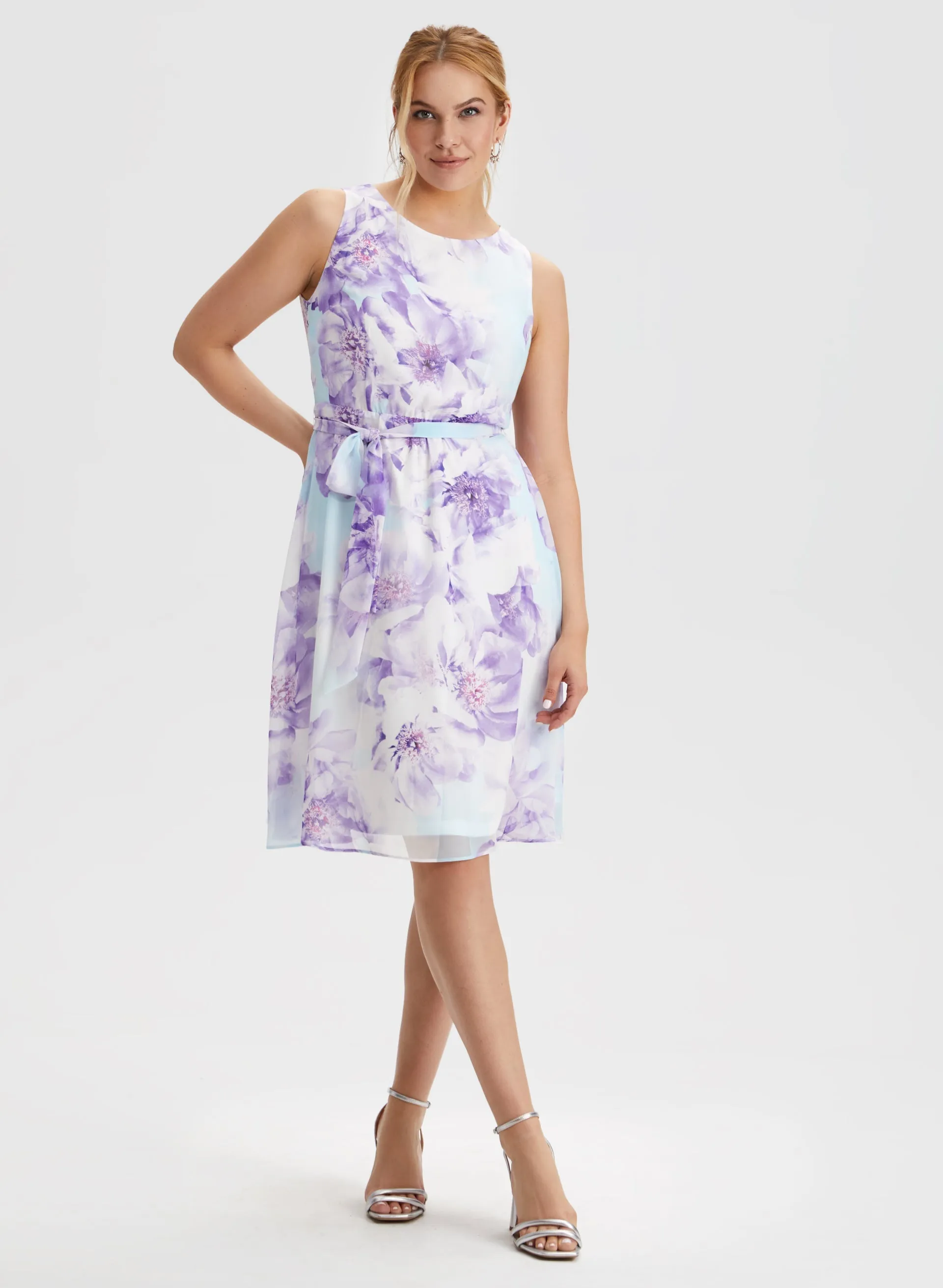 Floral Print Belted Dress sold by Laura