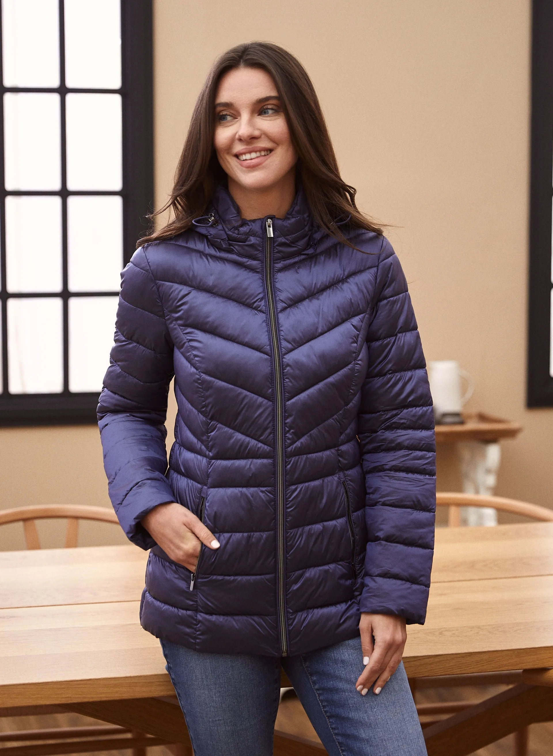 Packable Vegan Down Quilted Coat sold by Laura