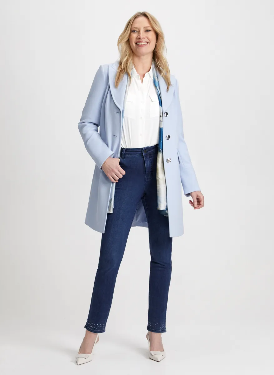 Tricotine Coat & Button-Down Blouse sold by Laura