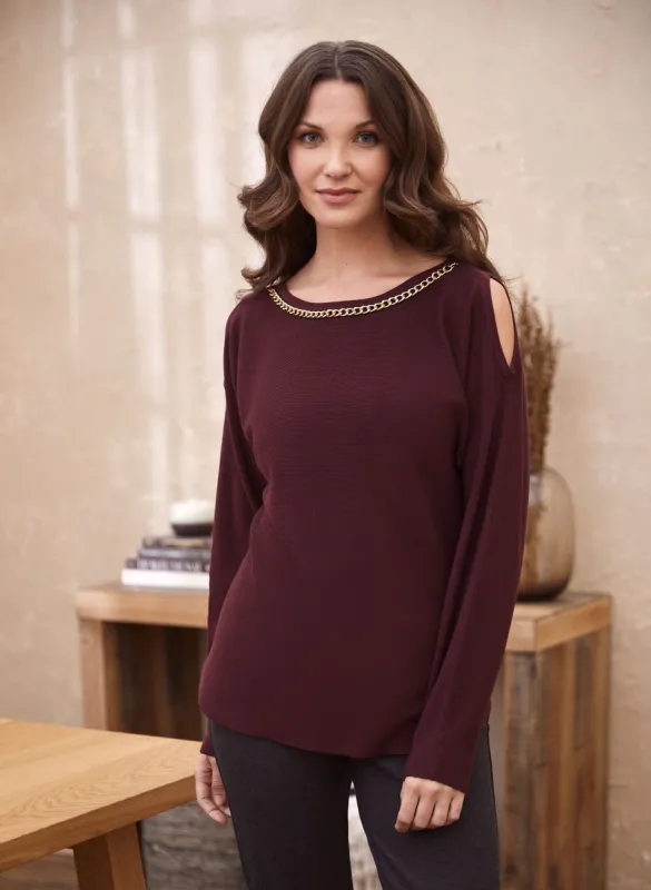 Cold Shoulder Sweater sold by Laura