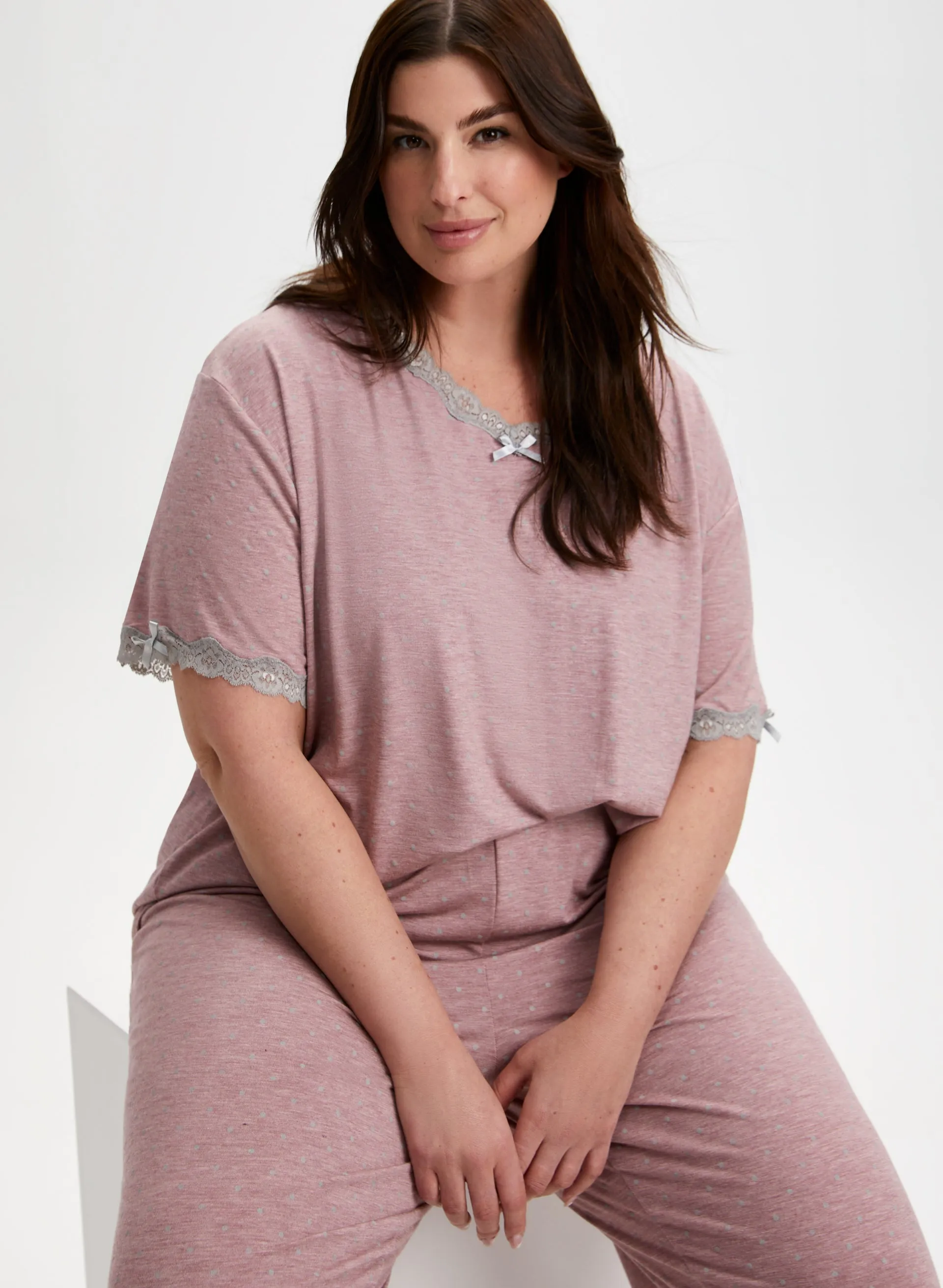 Dot Print Pyjama Set sold by Laura product image thumbnail 3