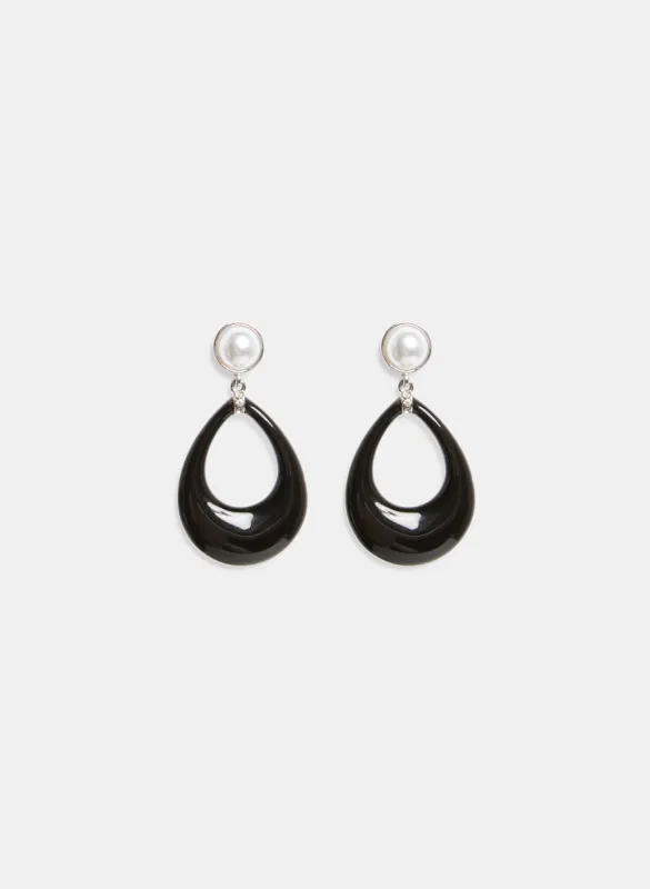Teardrop Detail Drop Earrings sold by Laura
