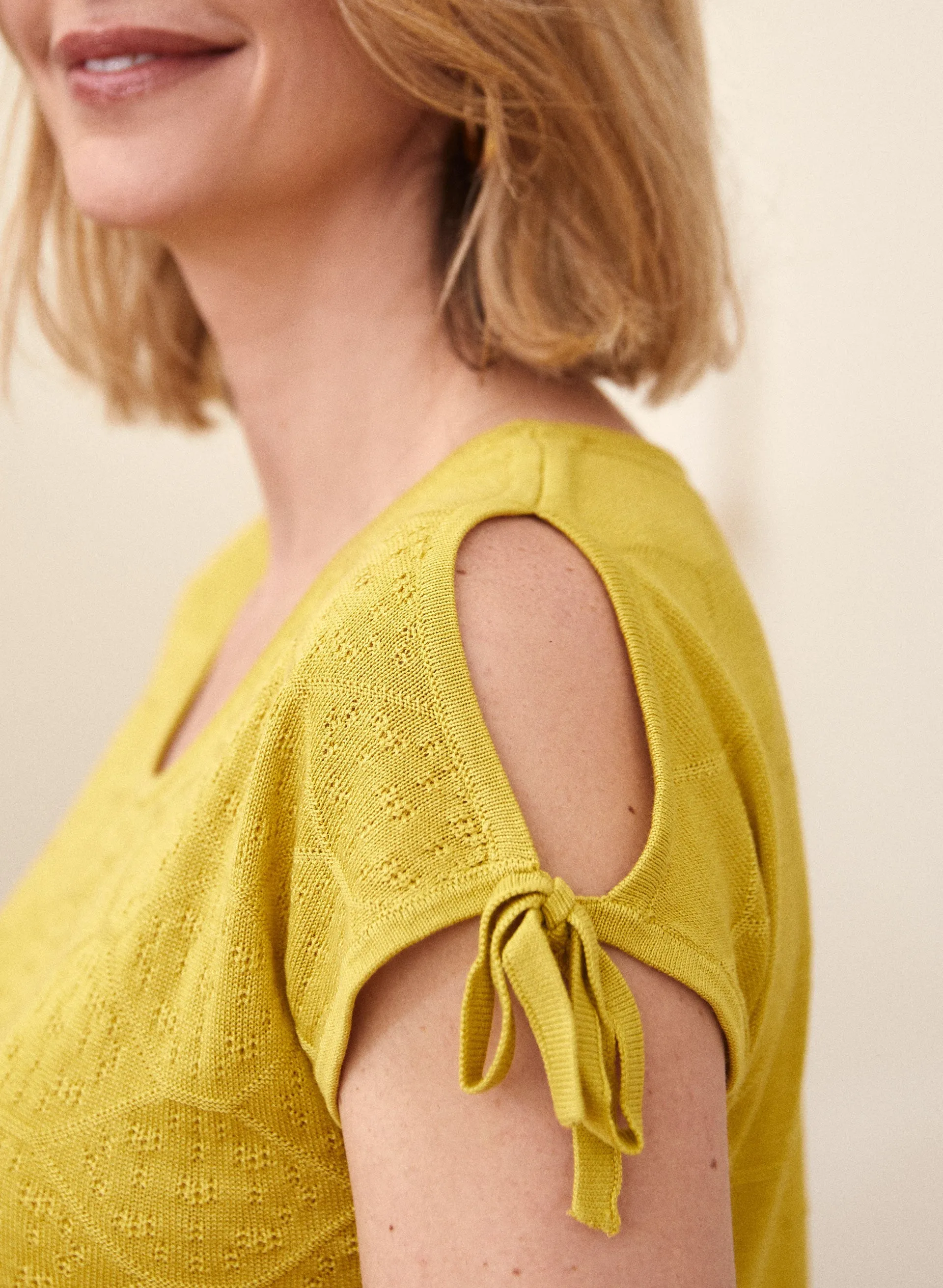 Knot Detail Pointelle Sweater sold by Laura product image thumbnail 4