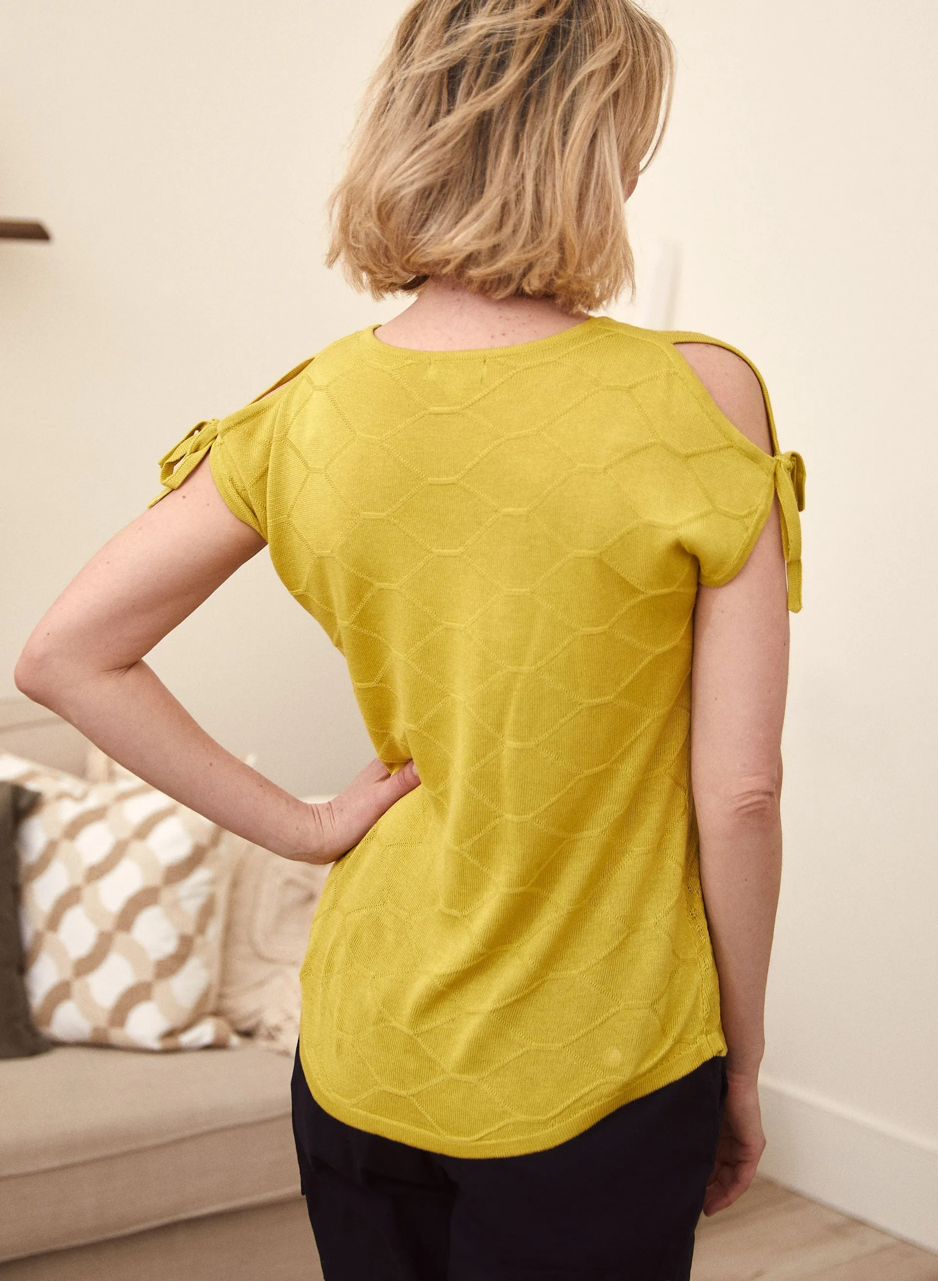 Knot Detail Pointelle Sweater sold by Laura product image thumbnail 3