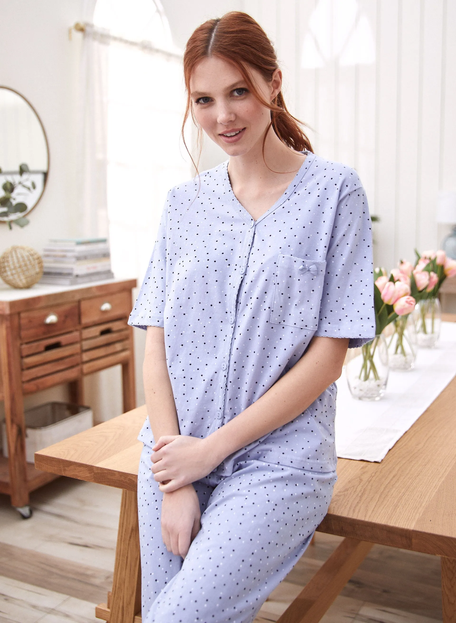 Dot Print Pyjama Set sold by Laura product image thumbnail 4