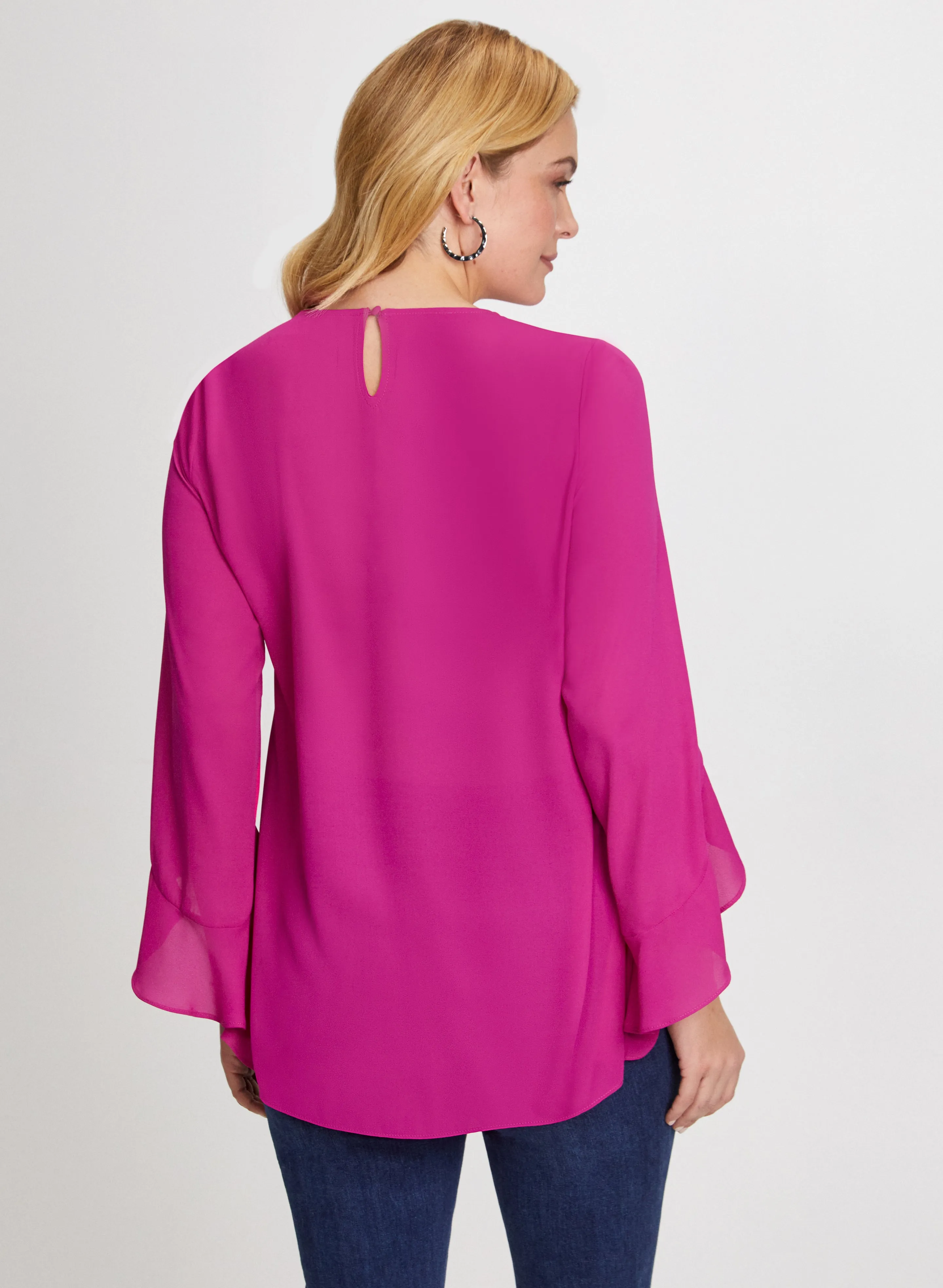 Flutter Sleeve V-Neck Blouse sold by Laura product image thumbnail 4