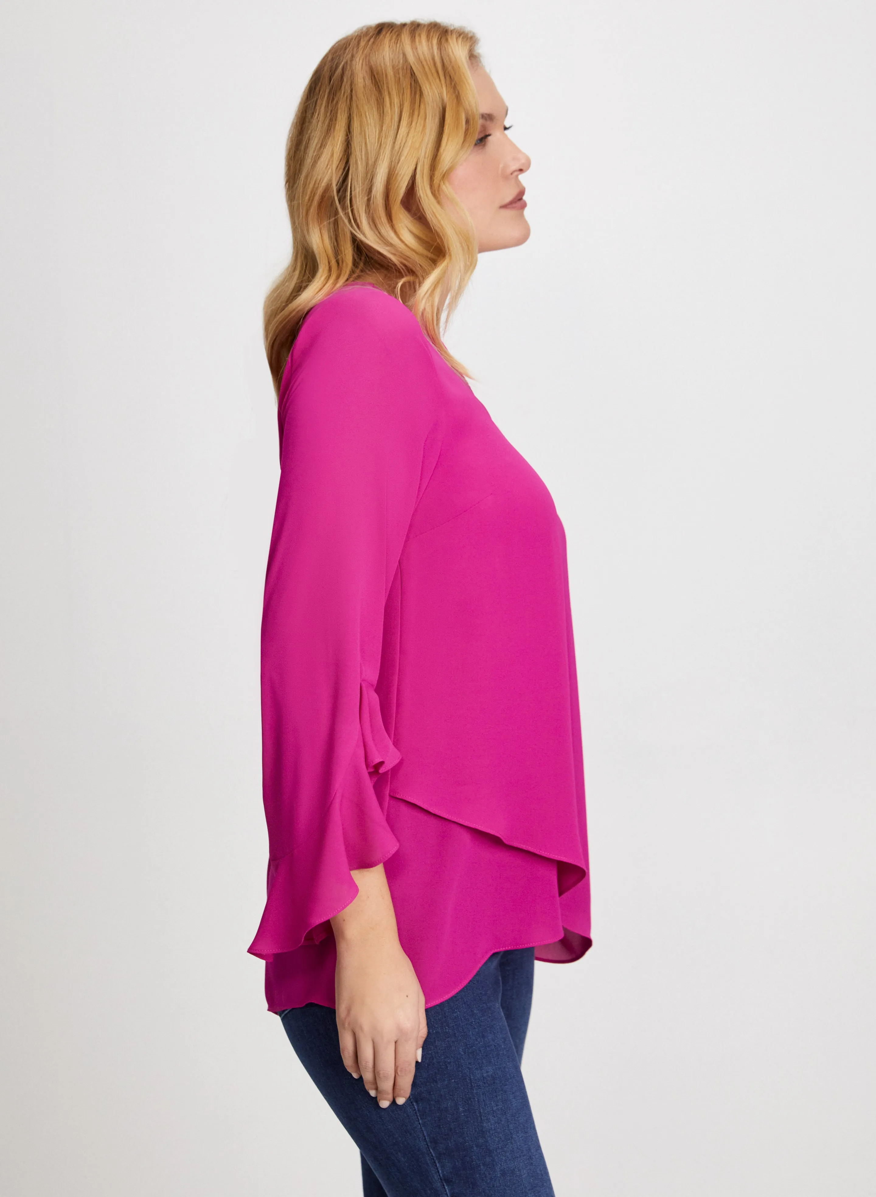 Flutter Sleeve V-Neck Blouse sold by Laura product image thumbnail 5