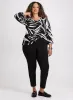 Abstract Print V-Neck Top sold by Laura