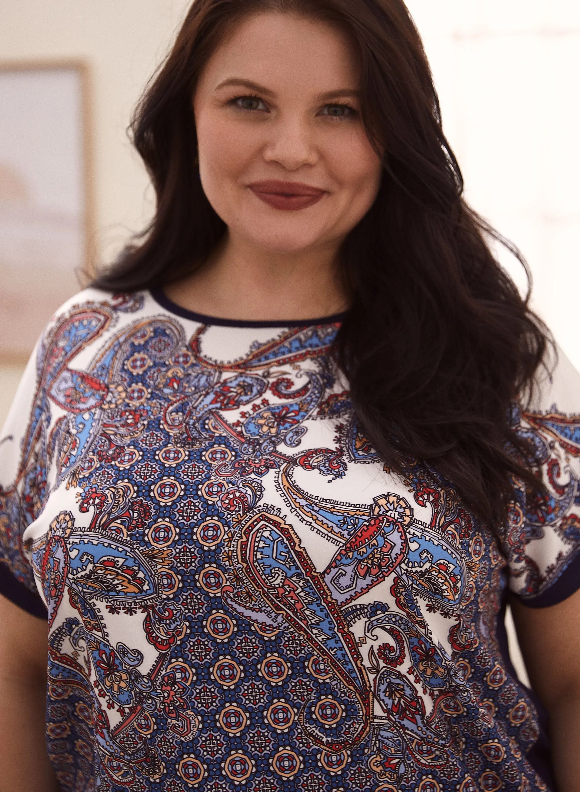 Paisley Print Contrast Tee sold by Laura product image thumbnail 3