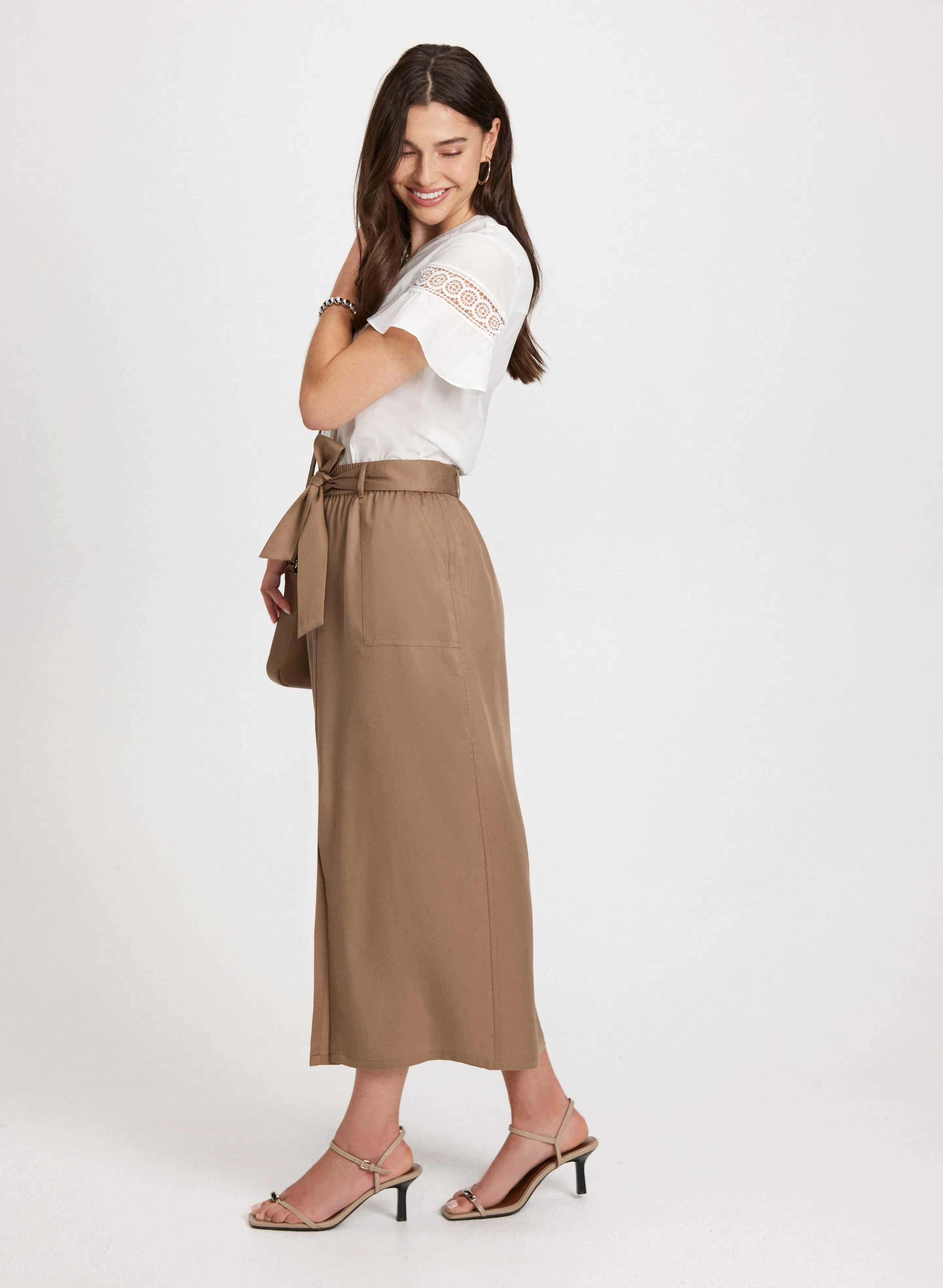 Front Slit Midi Skirt sold by Laura product image thumbnail 2
