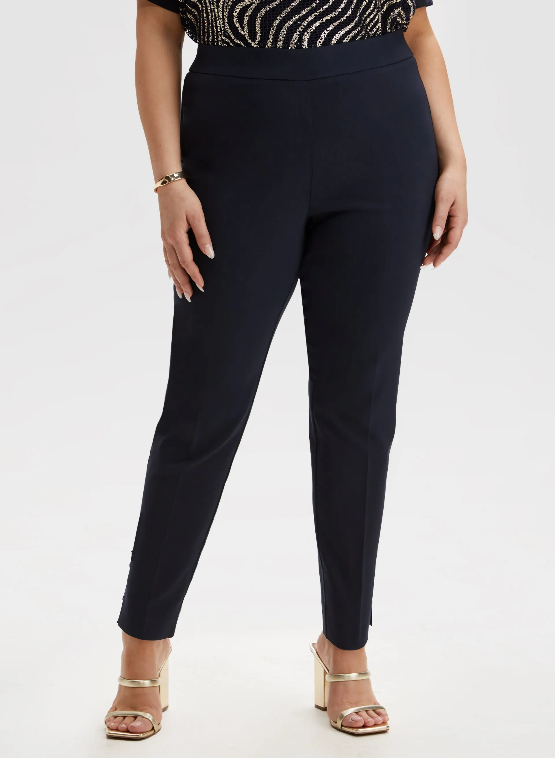 Slim Leg Pull-On Pants sold by Laura