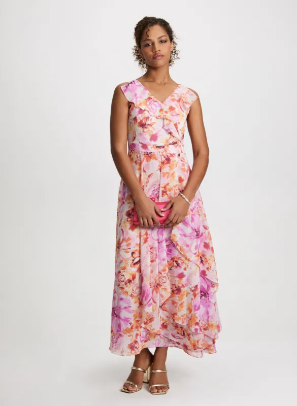 Floral Chiffon Maxi Dress sold by Laura