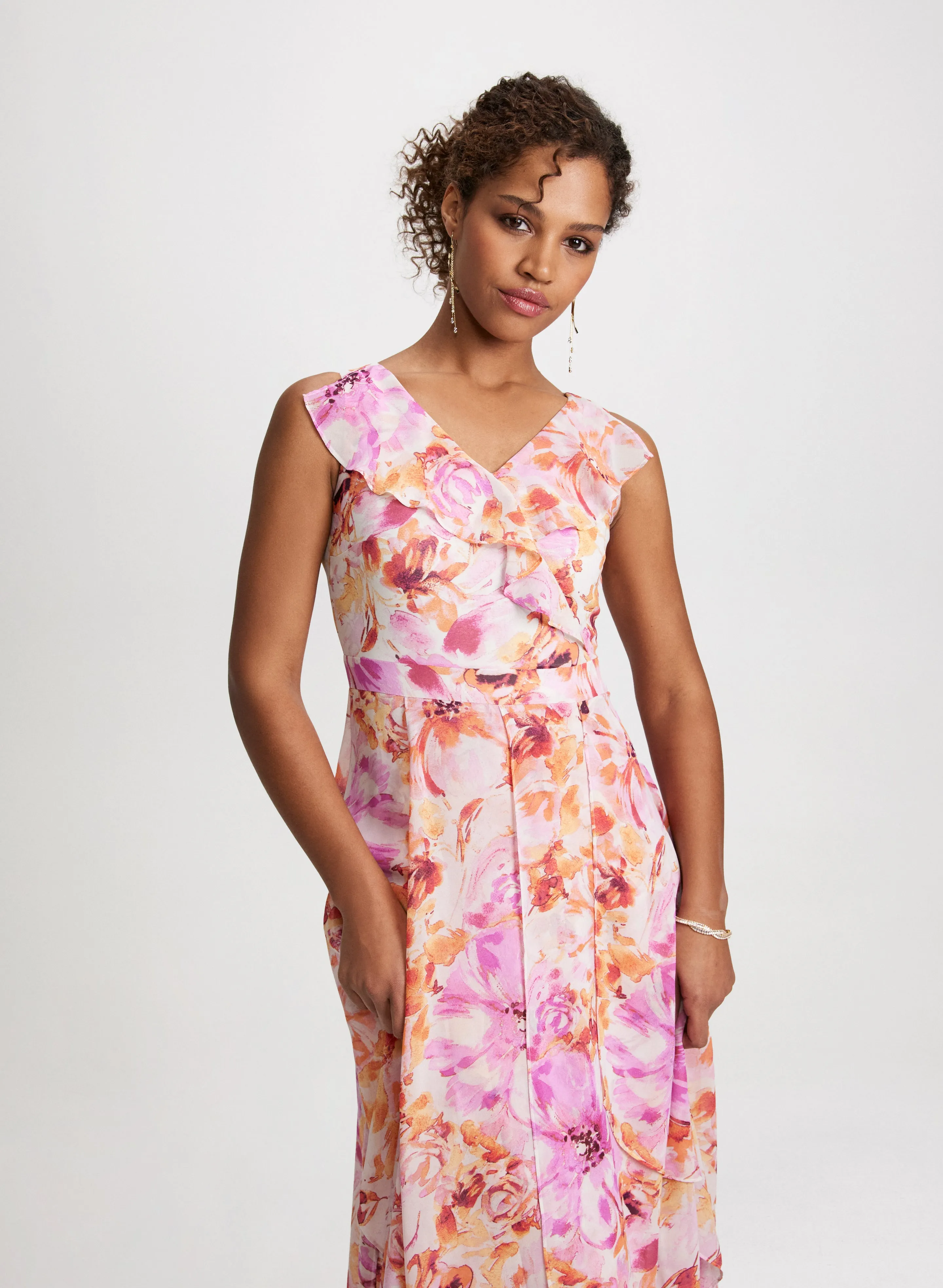 Floral Chiffon Maxi Dress sold by Laura product image thumbnail 4