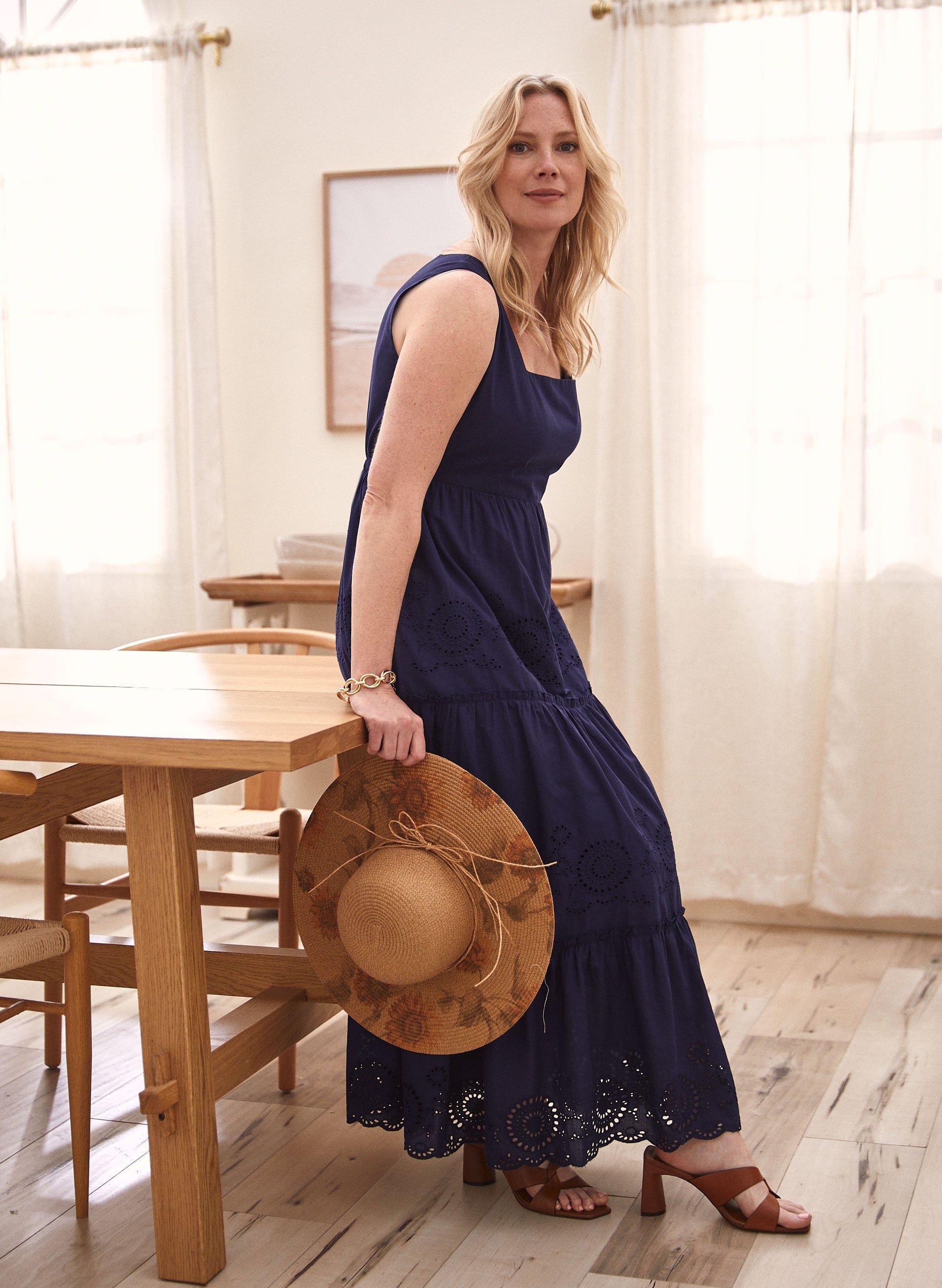 Eyelet Detail Cotton Maxi Dress sold by Laura product image thumbnail 5