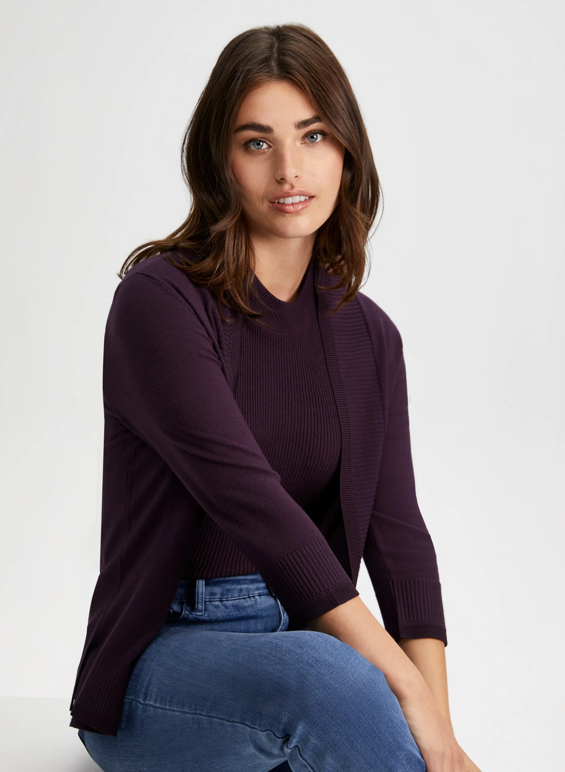 Short Rib Detail Cardigan sold by Laura product image thumbnail 5