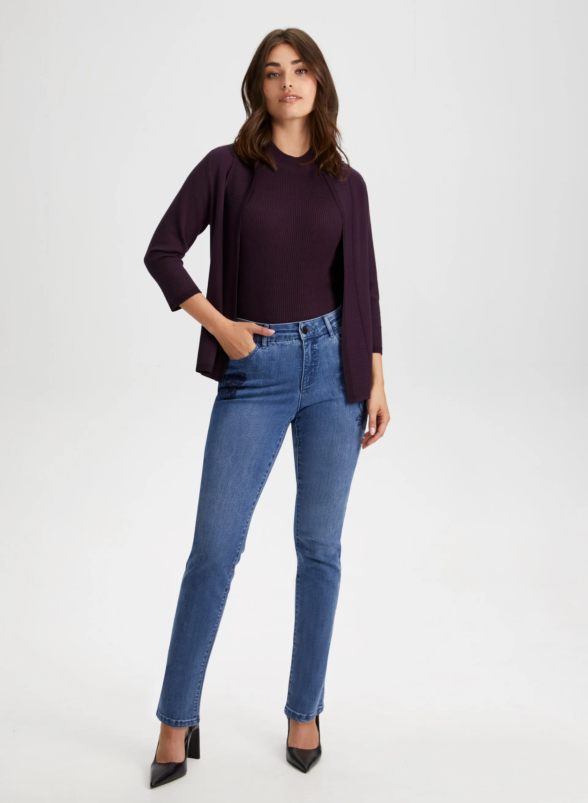 Short Rib Detail Cardigan sold by Laura product image thumbnail 3