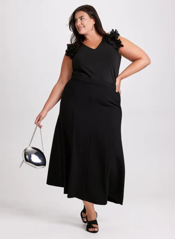 Pleated Shoulder Sleeveless Top & Panel Detail Skirt sold by Laura
