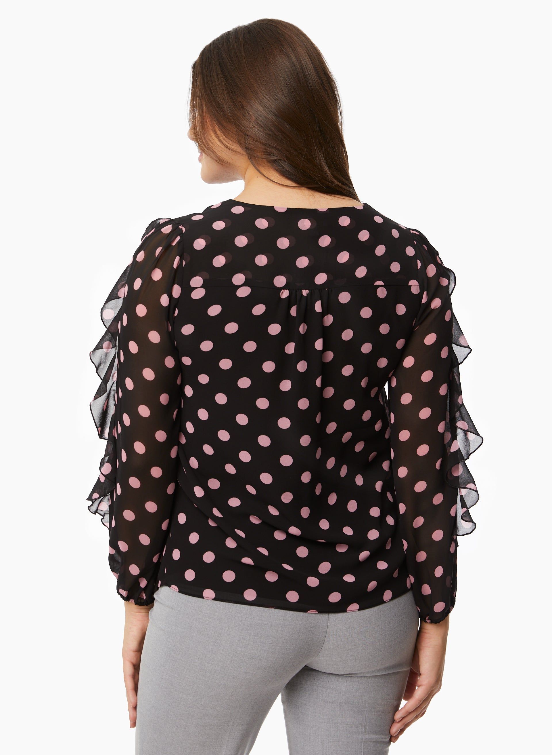 Ruffle Sleeve Polka Dot Blouse sold by Laura product image thumbnail 3