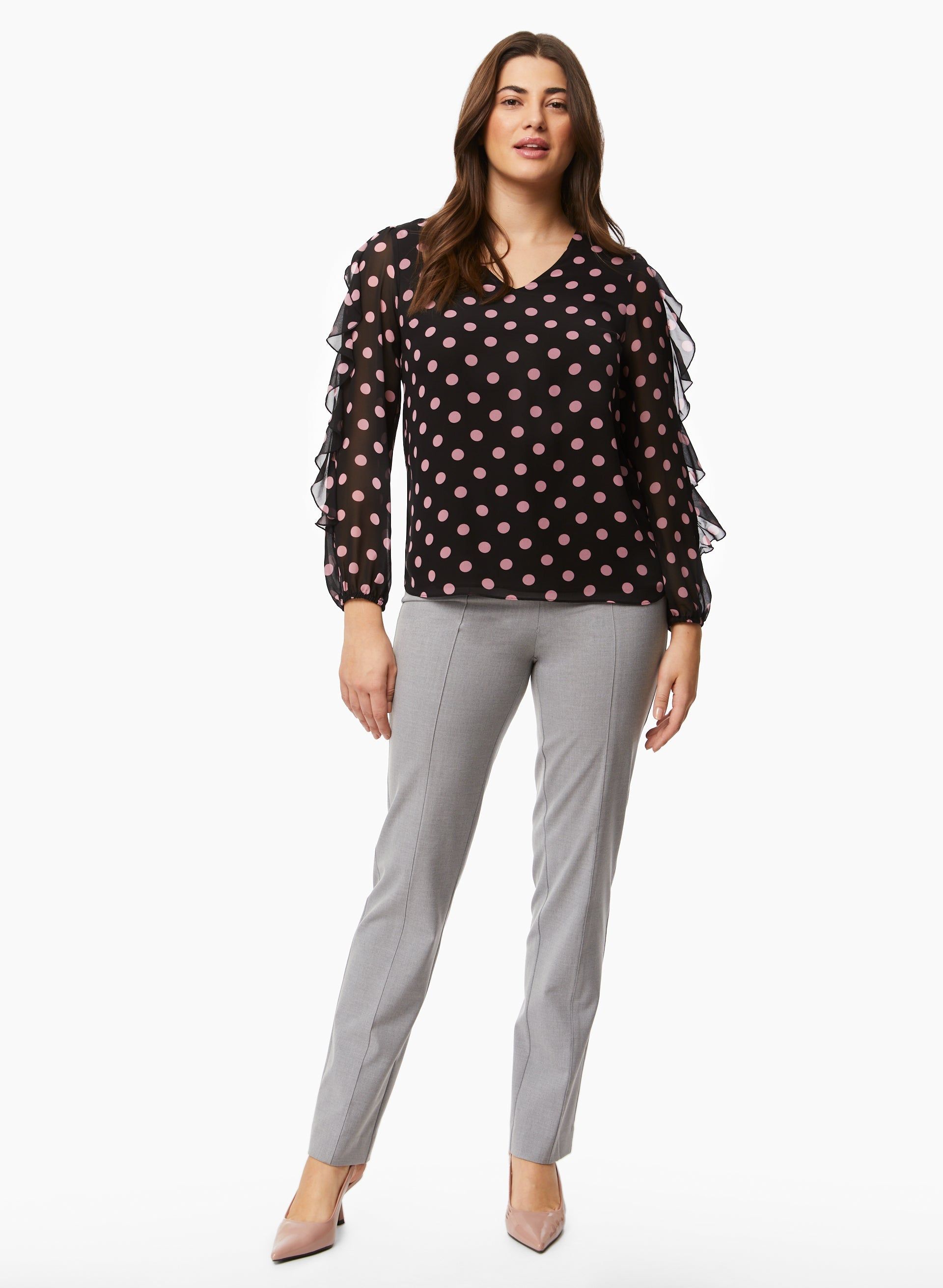 Ruffle Sleeve Polka Dot Blouse sold by Laura product image thumbnail 4