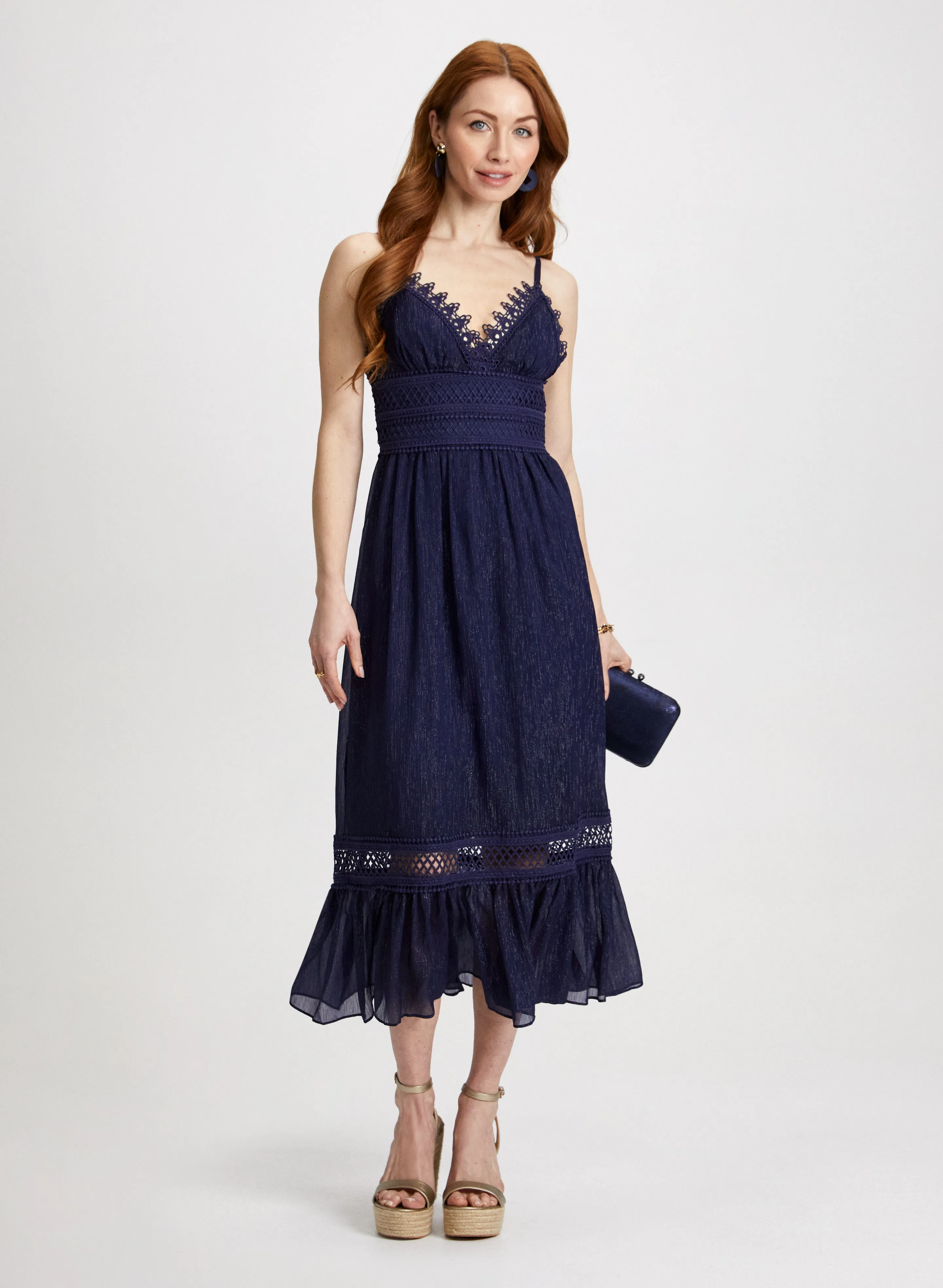 Lace-Trim Sleeveless Maxi Dress sold by Laura
