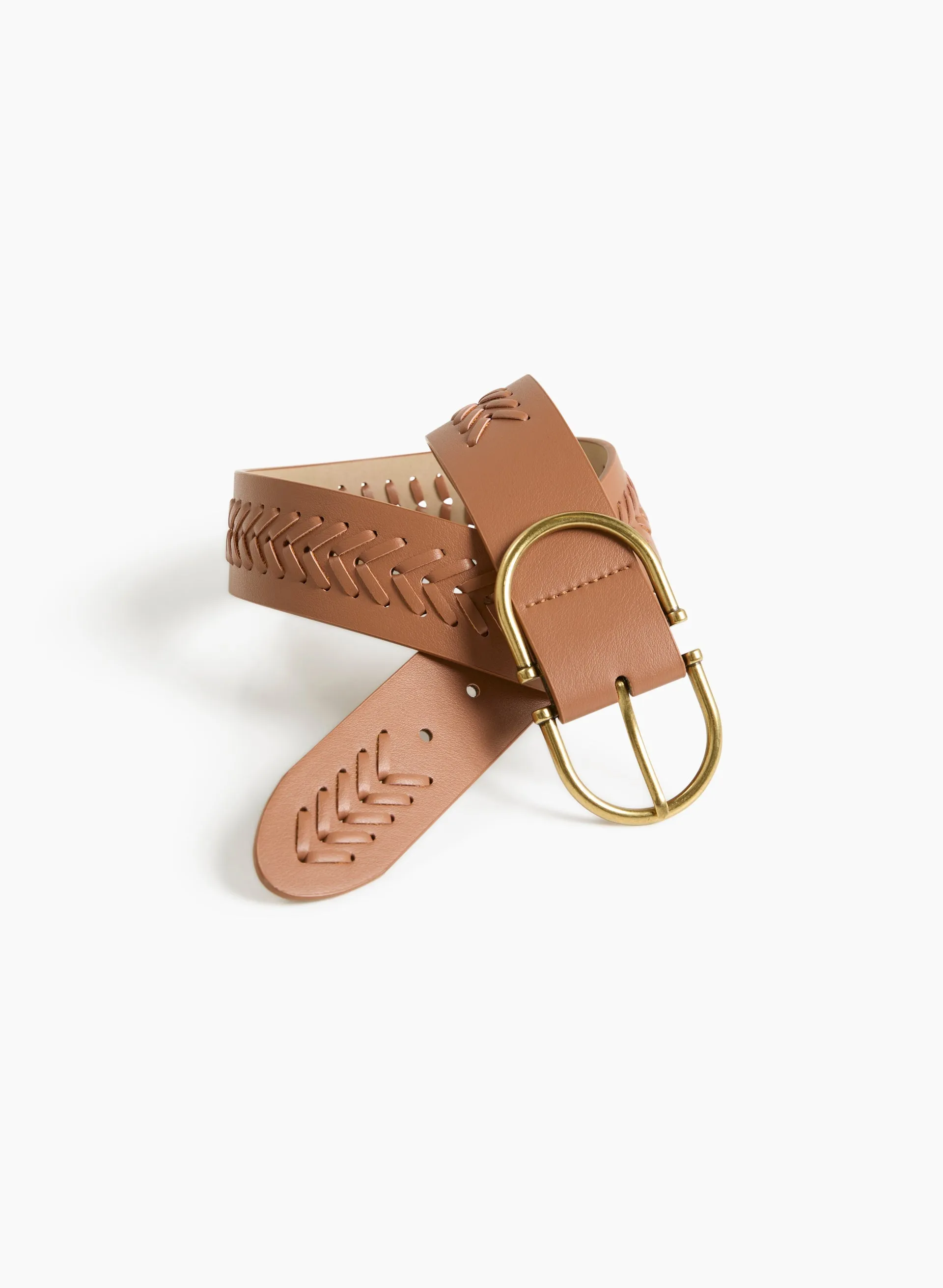 Horseshoe Buckle Braided Belt sold by Laura