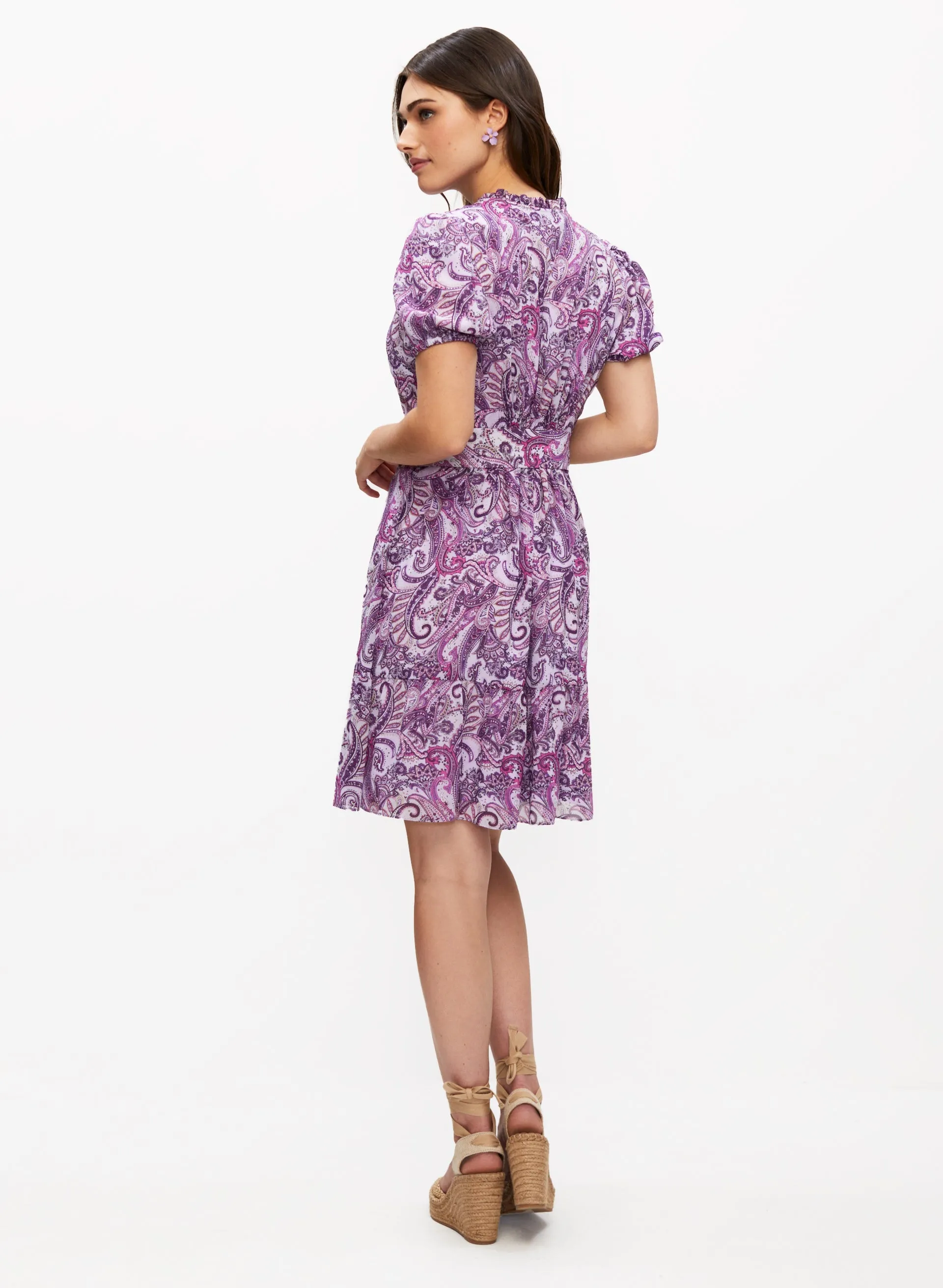 Puff Sleeve Paisley Print Dress sold by Laura product image thumbnail 2
