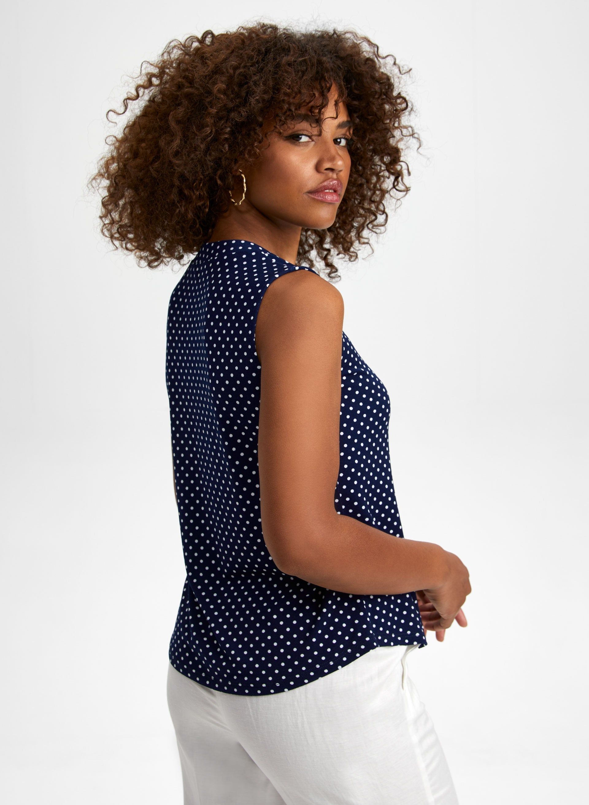 Dot Print Sleeveless Top sold by Laura product image thumbnail 5