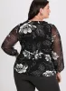Floral Balloon Sleeve Top sold by Laura